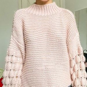 MBoutique Mock Neck Sweater Dusty Pink Sz XS